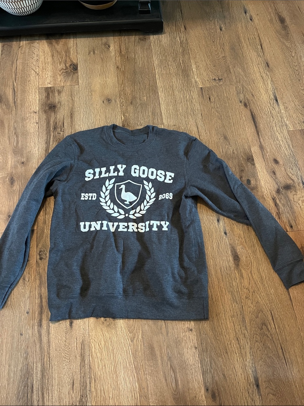 Amazon Charcoal Gray "Silly Goose University" Crewneck Sweatshirt